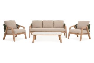 Elba Rope Sofa Set Beige