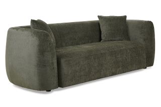 Ella Green Fabric 4 Seater Sofa