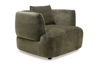 Ella Green Fabric Armchair-Outlet-New Ross