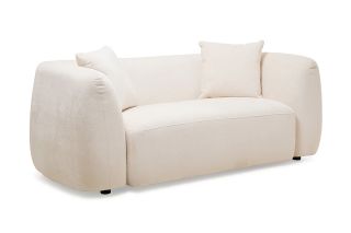 Ella Cream Fabric 2 Seater Sofa-Outlet-New Ross