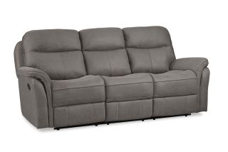 Emerson Brown Fabric 3 Seater Manual Recliner Sofa