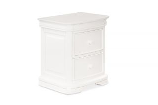 Farah White 2 Drawer Bedside Table