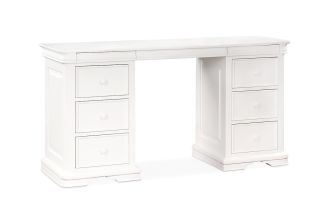 Farah White 6 Drawer Dressing Table