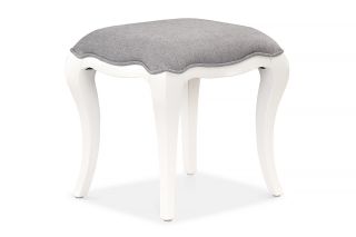 Farah White Dressing Stool