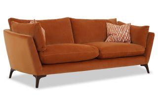 Grace Dusk Marmalade Fabric 4 Seater Sofa