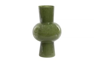 Halley Glass Vase Olive Green 40cm