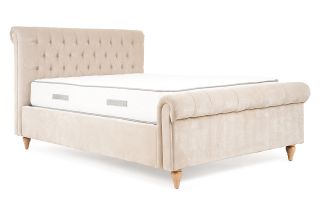Harrison Taupe Fabric Super King 6ft Side Storage Bed Frame