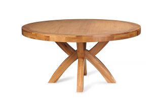 Haystack Oak Round Dining Table 1_6M