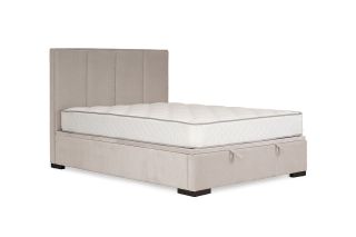 Hemsby Light Grey Velvet Double 4ft6 Split Base Storage Bed