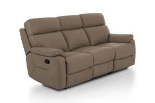 Hugo Leather 3 Seater Manual Recliner Sofa