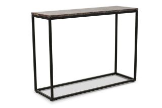 Industrial Console Table Brown Marble