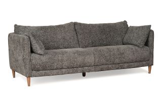 Isabella Charcoal Fabric 3 Seater Sofa