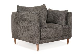 Isabella Charcoal Fabric Armchair