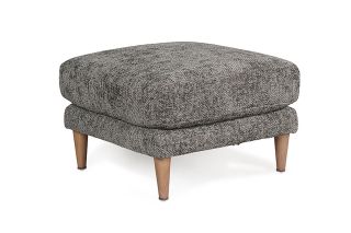 Isabella Charcoal Fabric Footstool