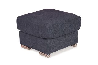 Jackson Navy Fabric Footstool