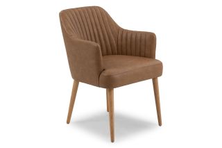 Jane Brown Leather Dining Chair