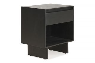 Karma Black 1 Drawer Bedside Table