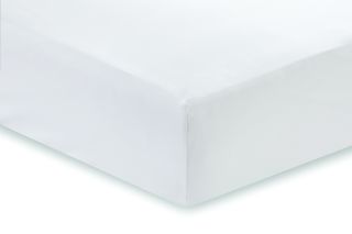 King Fitted Sheet White 400Tc Cotton Sateen