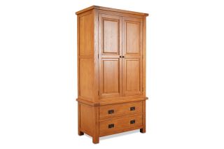 Kingston Oak 2 Drawers 2 Doors Wardrobe