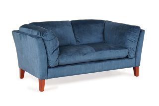 Langley Midnight Blue Velvet 2 Seater Sofa