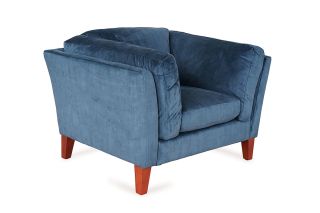 Langley Midnight Blue Velvet Armchair