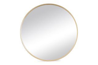 Laura Round Mirror Brass 90x90cm