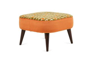 Leap Orange Footstool By Orla Kiely