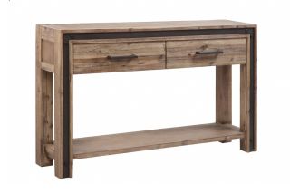 Lex Brown 2 Drawer Console Table