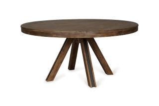 Lex Brown Round Dining Table