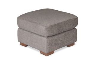 Lorenza Grey Fabric Footstool