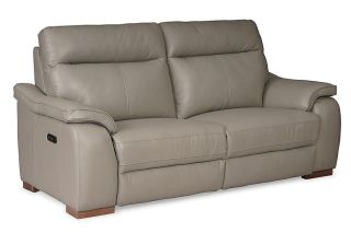 Lorenza Leather 3 Seater Electric Recliner Sofa-Outlet-New Ross