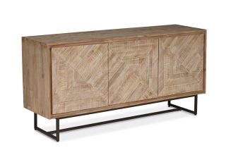 Luna Whitewash 3 Door Sideboard