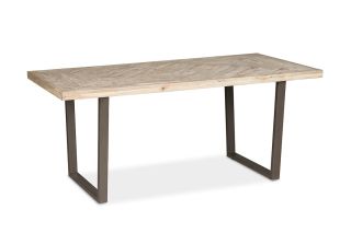 Luna Whitewash Dining Table 1_8M