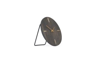 Mango Wood Table Clock Brown 20cm