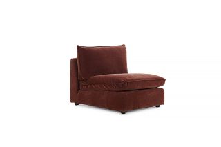 Manhattan Rust Fabric Armless Unit