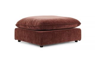Manhattan Rust Fabric Footstool
