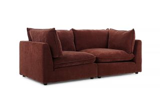 Manhattan Rust Fabric Sofa - 2 Seater-Outlet-New Ross