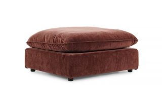 Manhattan Rust Fabric Footstool-Outlet-New Ross