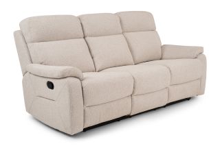 Marlow Cream 3 Seater Manual Recliner