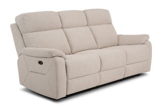 Marlow Cream Electric 3 Seater Recliner Sofa