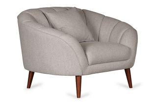 Megan Grey Fabric Armchair