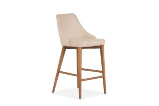 Melica Cappuccino Leather Bar Stool