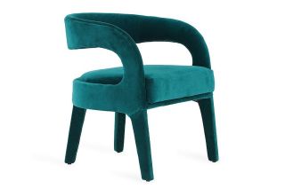 Mia Teal Velvet Armchair
