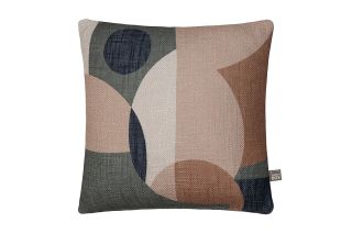 Mid Century Geo Green Cushion 45x45cm