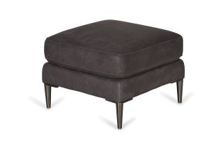 Milan Charcoal Grey Fabric Footstool