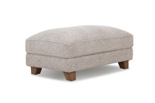 Milburn Cream Fabric Footstool