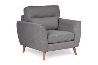 Milner Grey Fabric Armchair