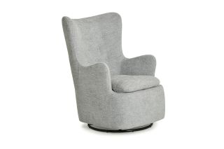 Nelson Grey Fabric Armchair Rocker Swivel