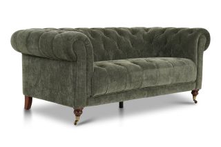 Oxford Green Fabric 2 Seater Sofa