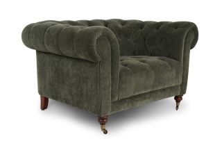 Oxford Green Fabric Armchair